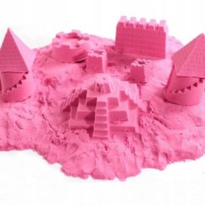 PIASEK KINETYCZNY ZESTAW 4KG PIASKU + PIASKOWNICA + PONAD 100 FOREMEK RÓŻOWY