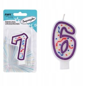 RAVI ŚWIECZKA URODZINOWA CYFERKA 6
