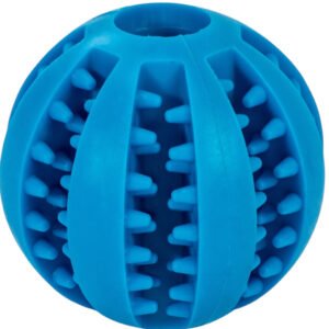 PIŁKA NA PRZYSMAKI DLA PSA INTERAKTYWNA GRYZAK NIEBIESKA 7,5 CM