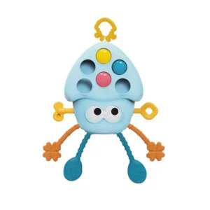 ZABAWKA SENSORYCZNA GRYZAK KABELKI MONTESSORI KALMAR NIEBIESKI