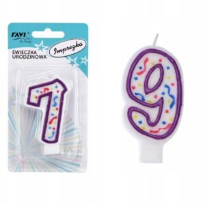 RAVI ŚWIECZKA URODZINOWA CYFERKA 9
