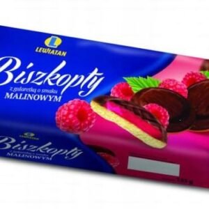 LEWIATAN BISZKOPTY Z GAL.MALINOWĄ 135G